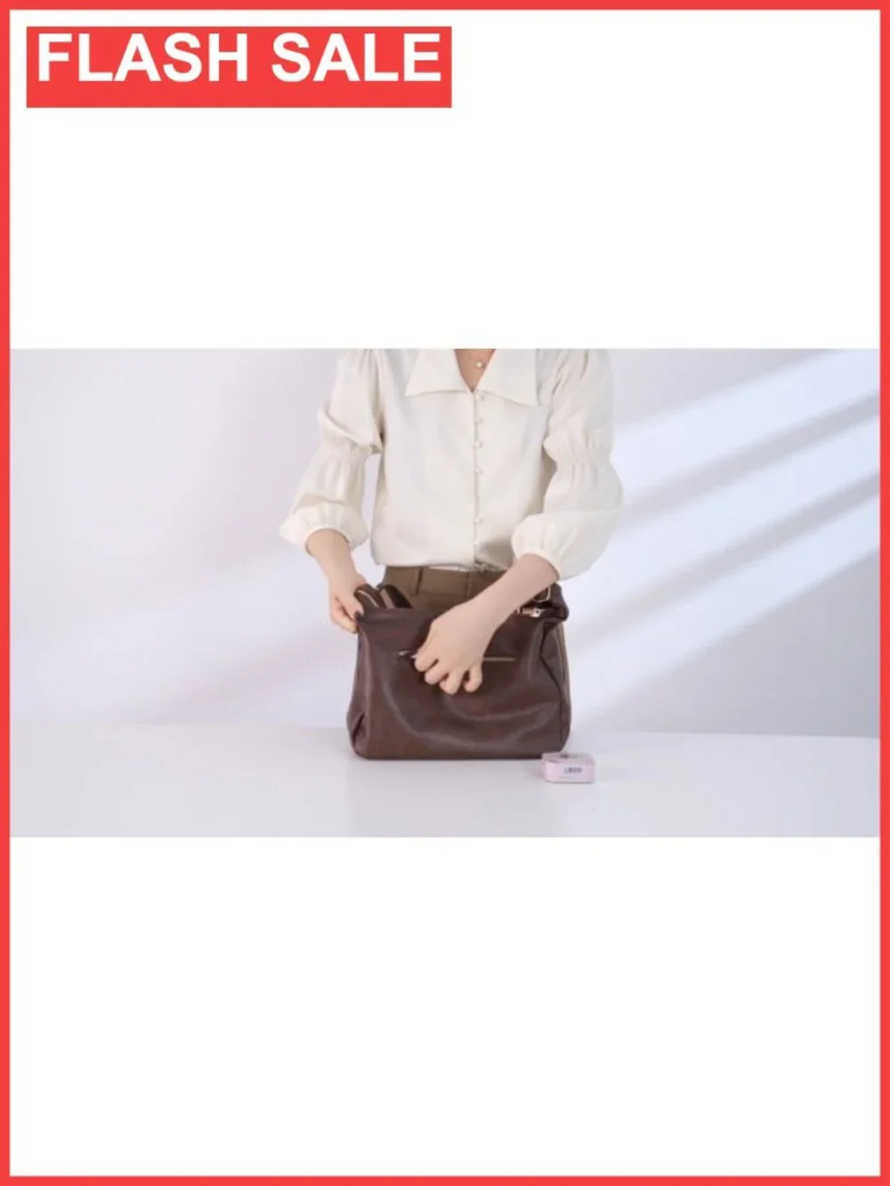 Vegan Leather Hobo Shoulder Bag Foldable Crossbody Purse Large Capacity
